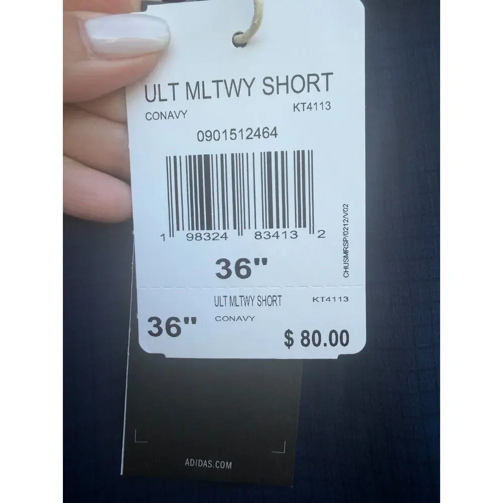 NWT Adidas Ultimate365 9-Inch Meltaway Golf Shorts Navy 36 Regular Performance